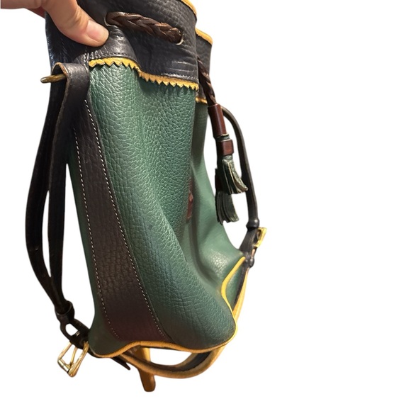 Dooney & Bourke Vintage Green Leather Bucket Bag - Picture 5 of 7